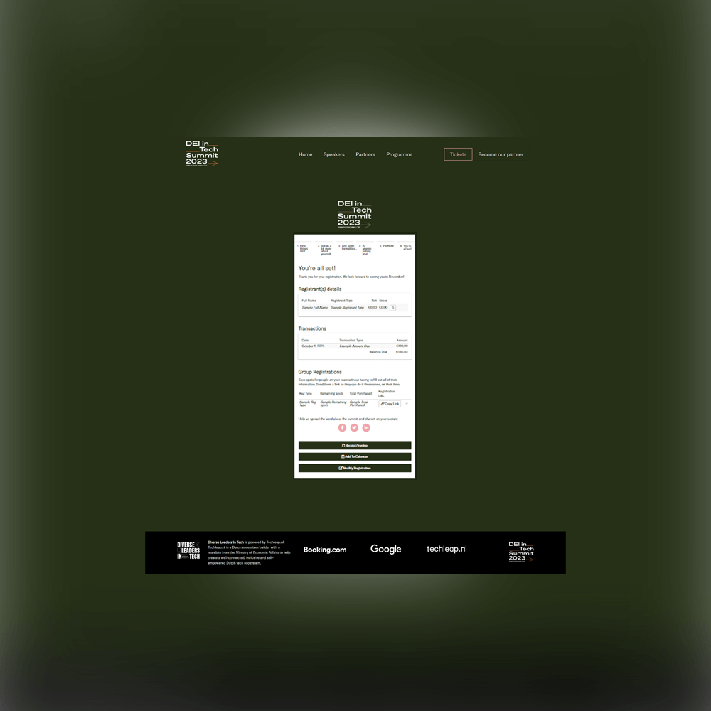 DEI in Tech Summit 2023 - Strona rejestracji na wydarzenie